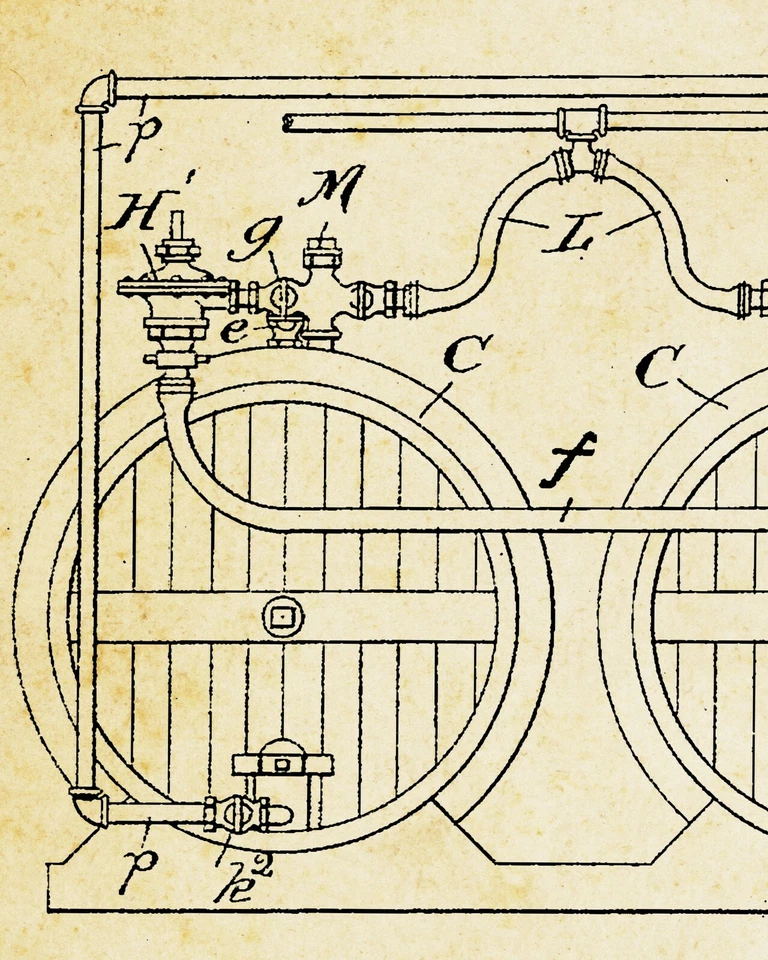 ¡Póster de patente de cerveza 1893! (hasta tamaño completo 24" x 36") - Cervecería - Barril Foto 4 de 4