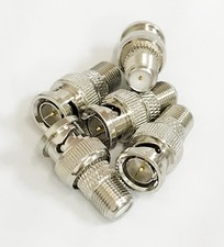 5 Pcs F Female to BNC Male Coax RF Connector RG6 RG59 Adapter