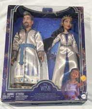 DISNEY WISH -KING MAGNIFICO QUEEN AMAYA OF ROSAS 2 PACK DOLL FIGURES damaged Box