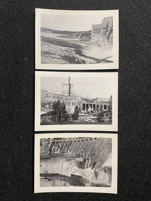 Smooth Rock Falls Ontario 1946 Power Dam Canada 3 Antique Vintage Snapshot Photo