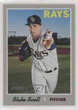 2019 Topps Heritage French Text OPC Back Blake Snell #411 1b3
