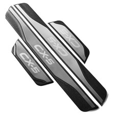 Stainless Door Sill Protector Kick Plate Entry Guard Kit for Mazda CX-5 2013-...