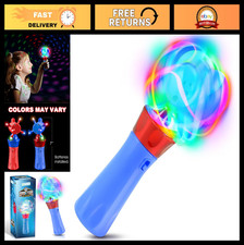 LED Light Up Spinning Wand Toy for Kids   Flashing Sensory Fun, Batteries Includ