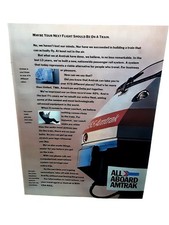 Amtrak Train Travel 1984 Vintage Print Ad Railroad Transportation
