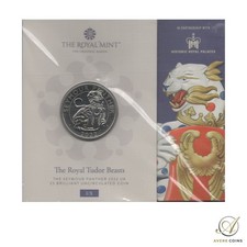2022 "The Seymour Panther" The Royal Tudor Beasts BU £5 - In Original Folder