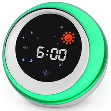 Kids Alarm Clock Ok to Wake Sun Star Sound Machine Night Lights Nap Timer Sleep
