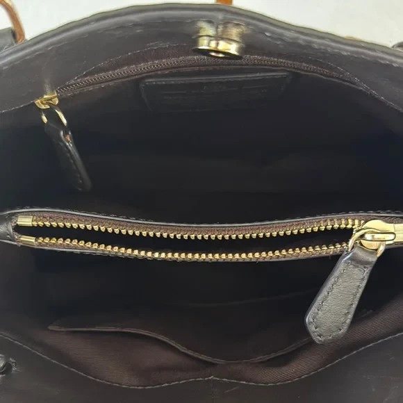 Coach Minetta Python Embossed Leather Crossbody B… - image 10