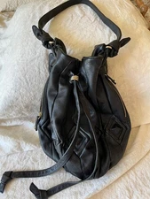 Elliot Lucca-Soft Leather Shoulder Bucket Bag-Beautiful Design & Quality-EUC