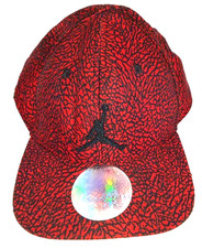 Jordan Jumpman Hat Cap Snap Back Red Black Elephant Print Kids Toddler
