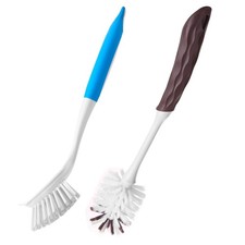 Long Handle Kitchen Cleaning Brush Set of 2, Long Handle Tableware Brush for ...