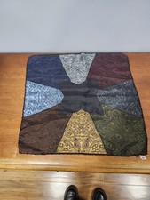 Vintage Pure Silk Brand 100 Silk Scarf Made in Italy Dark Colors w/ Paisley