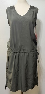 NEW Indygena Burok Quick Dry High Low Draw-string Tie Waist Stretch Dress S / P