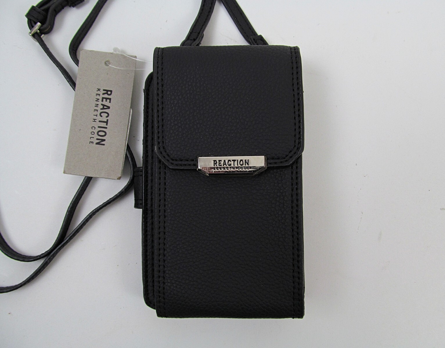 Kenneth Cole Reaction Trooper Cartera Bandolera Negra Correa Nueva LIGERO DESGASTE EN ESTANTE