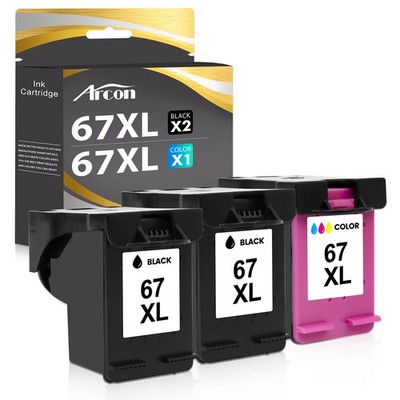 67xl Ink Cartridges for HP 67 Ink Deskjet 2700 2755 4155 Envy 6000 6055 Printers