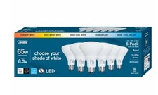 6 pack Feit Electric LED Flood Light Bulb 65W Replacement Dimmable BR30