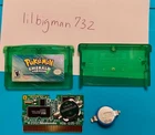 Pokemon Emerald Nintendo GBA Authentic Tested New Battery & Removable Holder Mod