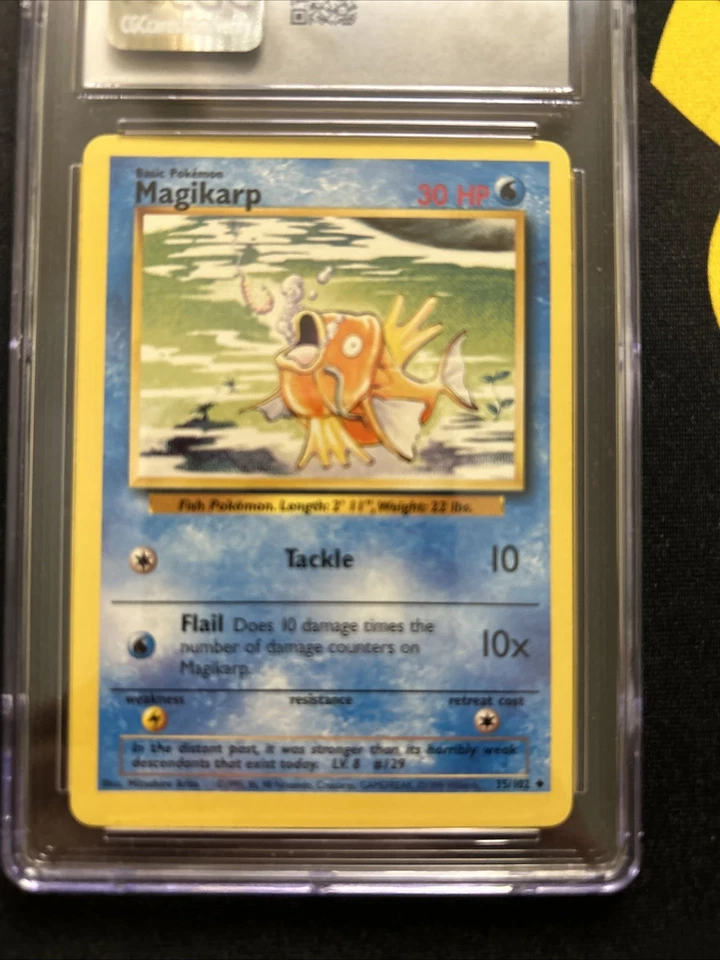 Misalignment Magikarp 35/102 CGC 8.5 -Error Pokemon Card- Base Set (1s) - Image 3 of 4