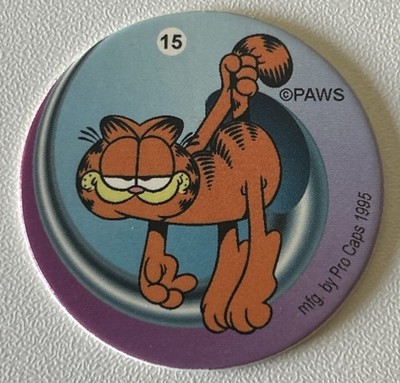 Vintage 1995 Pro Caps Paws GARFIELD Pog #15 NM/MT