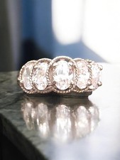 5 Stone 925 STERLING SILVER RING