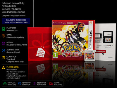 Pokemon Omega Rubin Nintendo 3DS Original PAL Spiel Boxed Cartridge getestet
