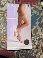 Silk Impressions Pantyhose 2 Pack XXXL Coffee Bean 15 Denier Ultra Fine Sheer