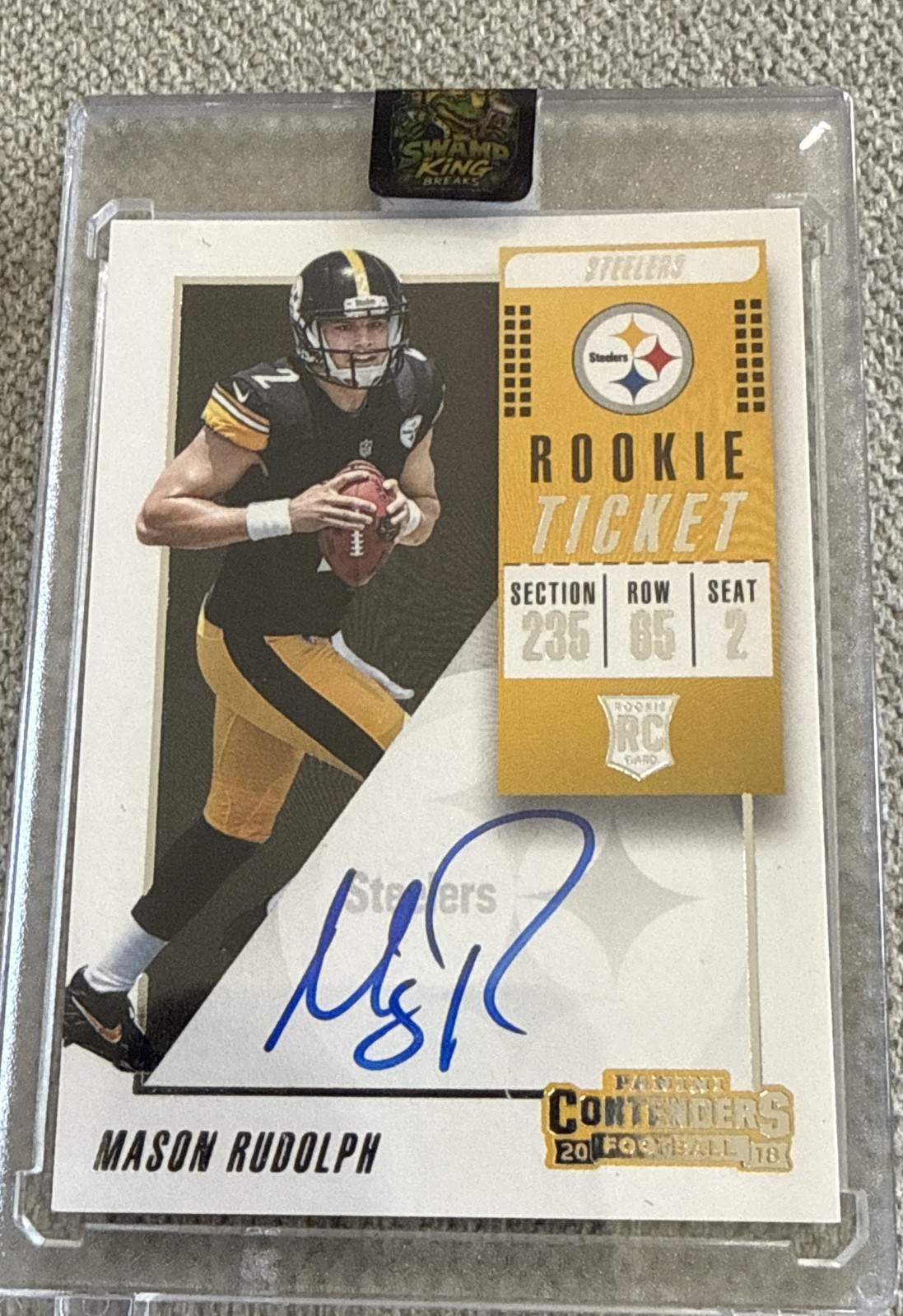2018 Panini Contenders - Rookie Ticket RPS Mason Rudolph #125 (AU, RC)