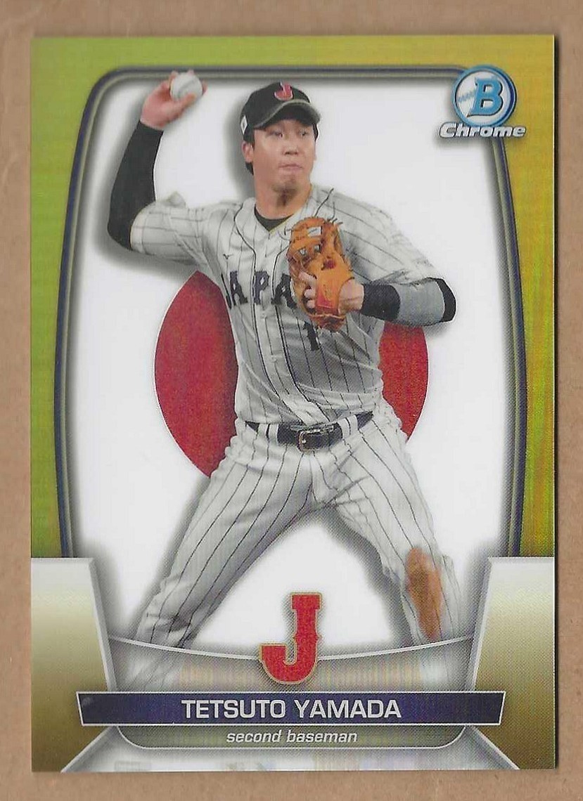 Tetsuto Yamada 2023 Bowman Chrome WBC Flag Gold Refractors #WBC-52 SN# 02/50