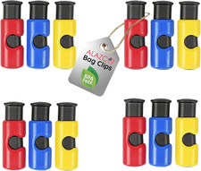 12Pc Bpa-Free Premium Quality Bag Clips - Value Set Food Fruit Bread Bag Cinch