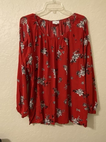 J Jill Women's Peasant Top Cold Shoulder Size 2X Bohemian Fairy Whimsical - Picture 1 of 6