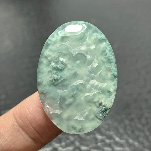 Cabochon calcedonio botrioidale 32,5x23x6mm perfetto per gioielli 33,5 ct - Foto 2 di 7