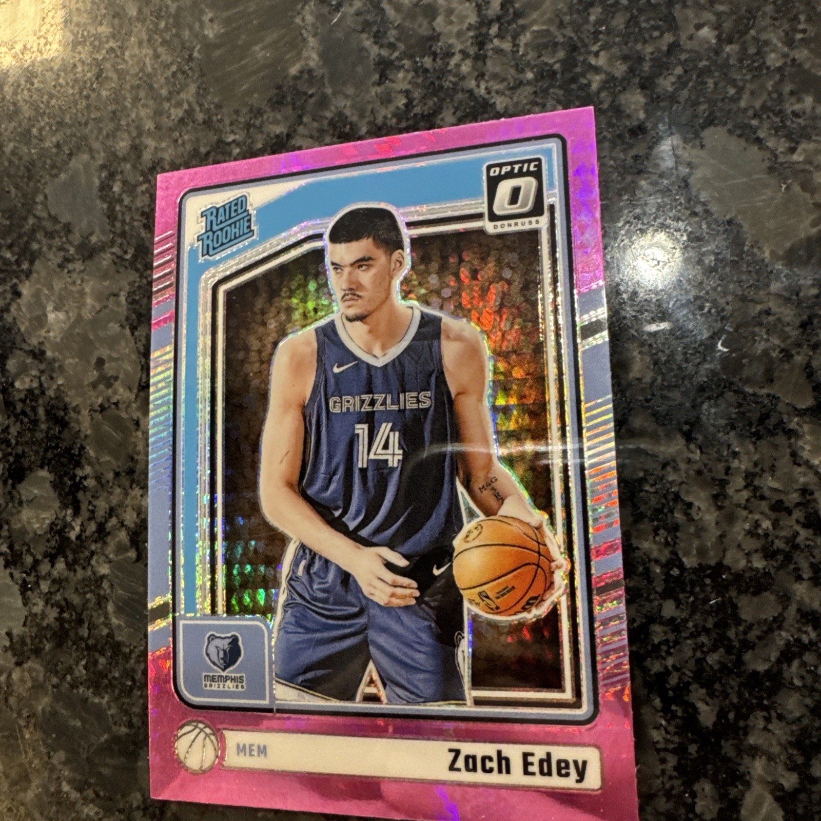 2024-25 Panini Donruss Optic Zach Edey Pink Hyper Rated Rookie (RC) #288