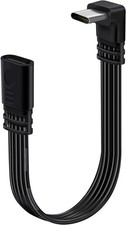 Flat USB C Extension Cable 90 Degree USB C Male to Female Extension Cable