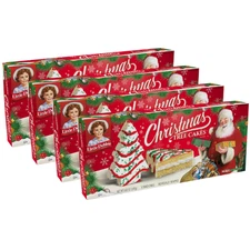 Little Debbie Christmas Tree Cakes, 4 Boxes,20 Vanilla Snack Cakes Free Shipping