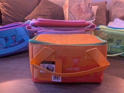 2026 Summer FUN Trader Joe's Mini Insulated  Lunch Bag Peach Limited RARE NWT