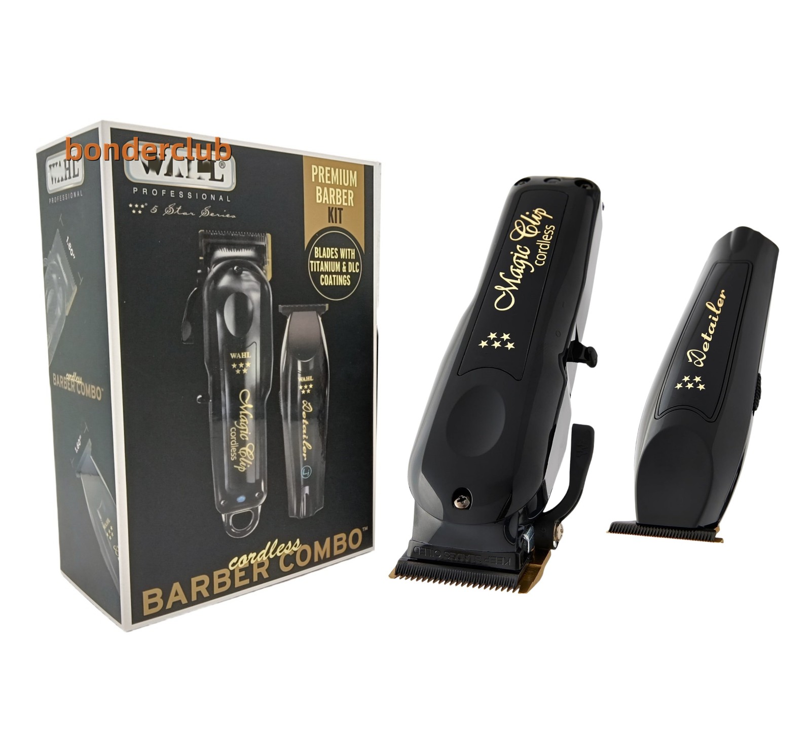 Cordless Wahl Barber Combo 3025397 Black Magic Clip Clipper 