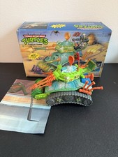 TMNT Teenage Mutant Ninja Turtles Military Turtle Tank With Box 1991 VTG