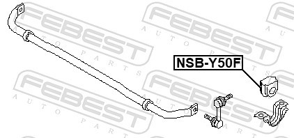 Fits FEBEST NSB-Y50F FRONT STABILIZER BAR BUSH   ⭐UK Stock⭐