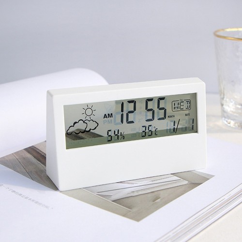 Alarm Clock Thermohygrometer Clock Waterproof Clocks Timer Countdown Time - Picture 7 of 19