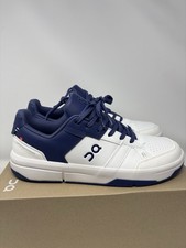 On The Roger Clubhouse White Acai Blue Sneaker 3MF10541534 Men's Size