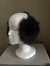 Real Fur Earmuffs Nordic Winter Ear Warmers Leather Band Very Warm