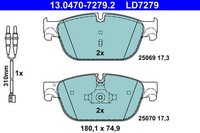 ATE BremsbelÄGe Bremsbelagsatz Vorne Peugeot 508 1 508 SW 1 CitroËN C5 C6 DS5 DS
