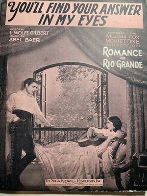 M Two 1929 Photoplays In one Back To Back Sheet Music