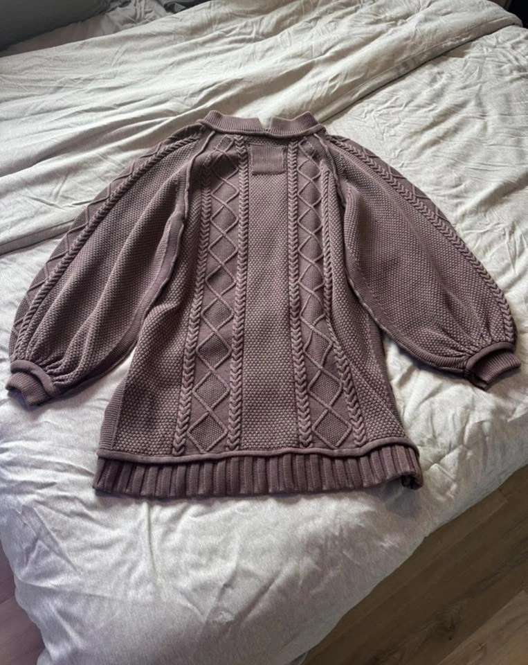 Suéter FREE PEOPLE We The Free The Feels Cable en Hot Fudge Nuevo con Etiquetas Talla Pequeña Foto 4 de 4