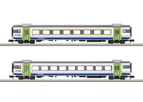 Trix 182934 Skala N Set 2 Reisezugwagen Typ Ew III BLS Livree Goldenpassline | Zustand: Neu