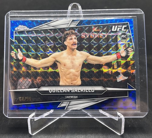2026 Topps Chrome UFC Quillan Salkilld RC Rookie Blue Geometric 68/99 #57
