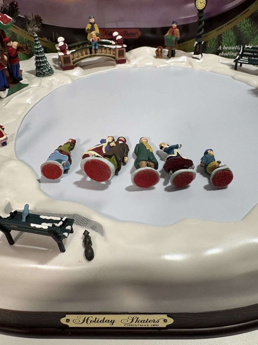 Mr Christmas Holiday Skaters 1885 Animated Skating Pond Lights