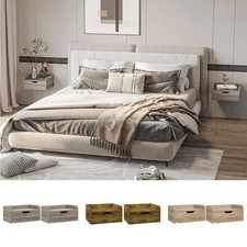 Floating Bedside Table Set of 2, Nightstand with Drawer