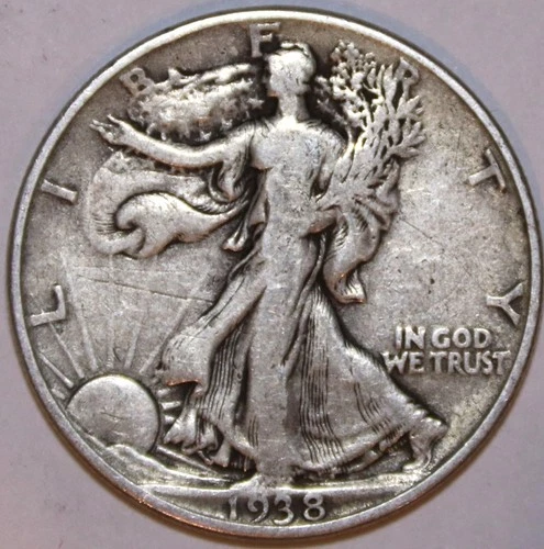 1938-P Walking Liberty Half Dollar - Fine - Details - #2750EC