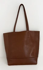 ili RFID Blocking Genuine Brown Leather Shoulder Bag Transport Tote