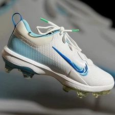 Size 8 Nike Force Trout 9 Pro MCS Baseball Cleats White Blue FQ7726-104 NEW